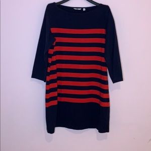 Uniqlo 100% Cotton Stripped Sweater Dress Size L
